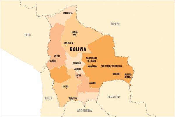Bolivia Map 600x400 